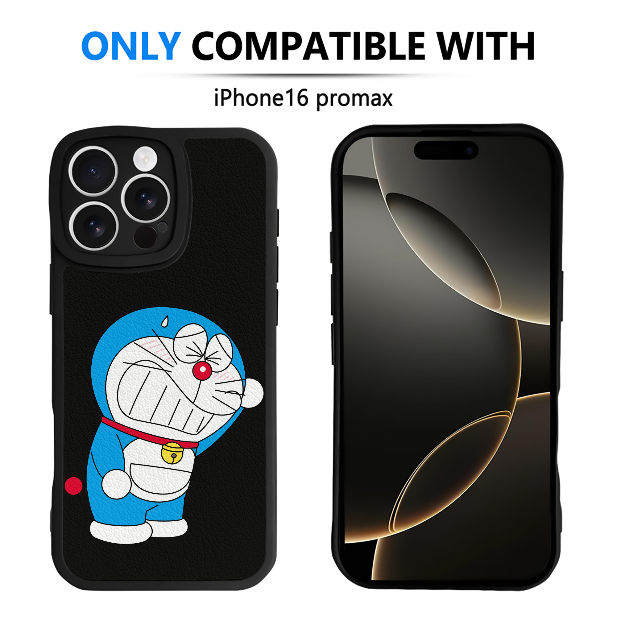 （画像用） ドラえもん Doraemon 【iPhone 16シリーズ対応】シリコンスマホケース（レザー調） 材質：シリコン